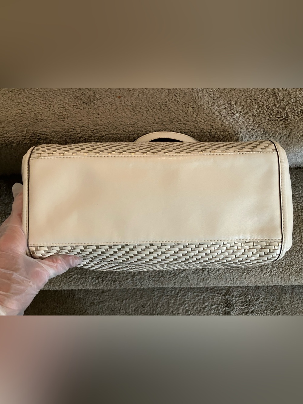 SPOTLESS AND LIKE BRAND NEW!! COACH PARK WOVEN LEATHER TOTE SHOULDER BAG F31285 - Picture 10 of 13